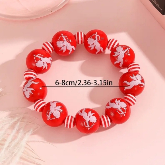 Cupid Beaded Wooden Bracelet - Picture 3 of 4